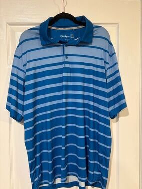 Walter Hagen Blue Striped Performance Polo